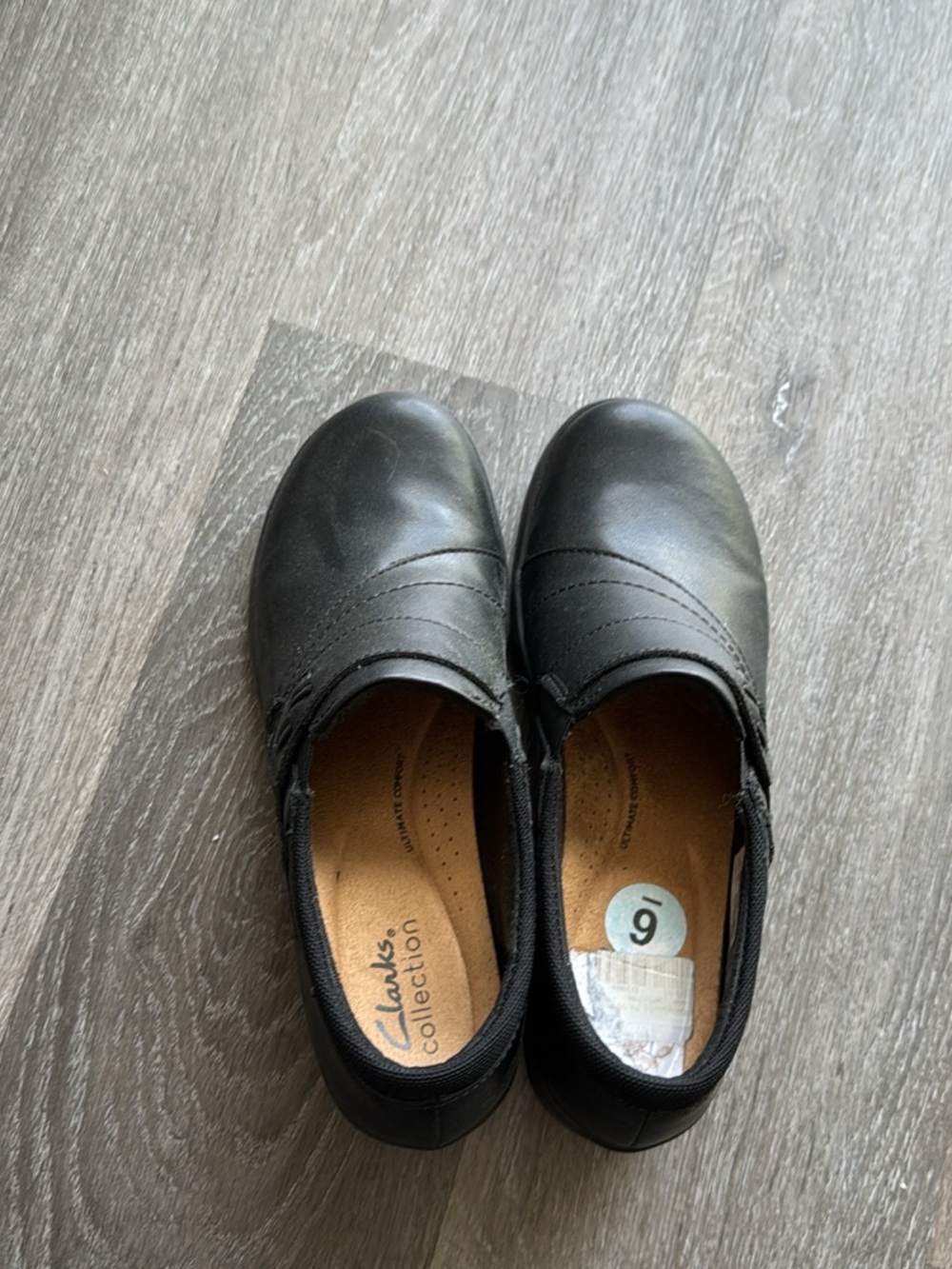 Clarks Black Slip-On Comfort Loafers